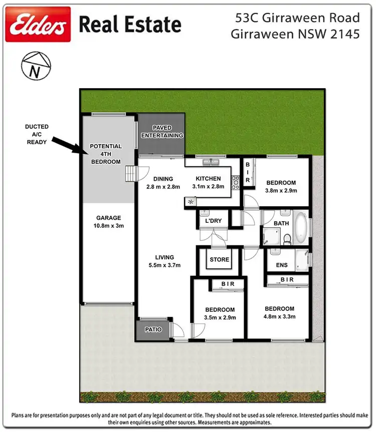 Floorplan of Homely semi-detached listing, 53C Girraween Road, Girraween NSW 2145