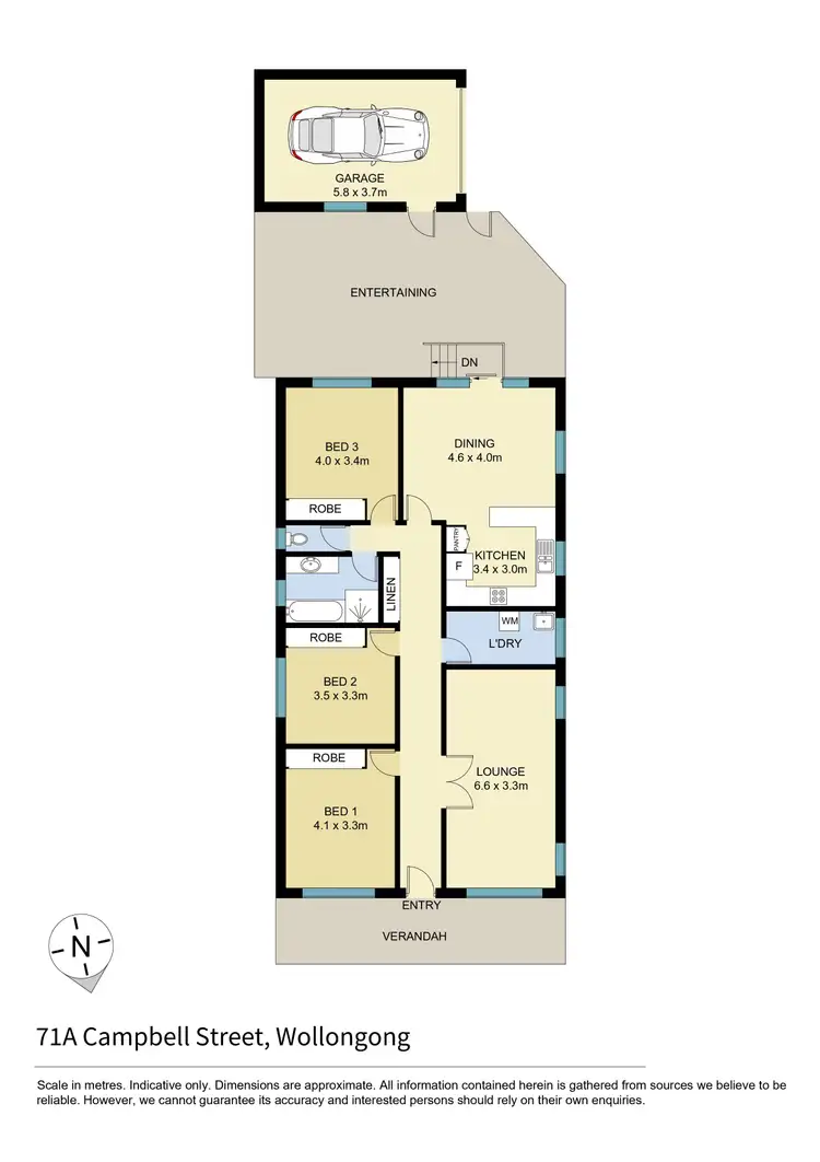 Floorplan of Homely villa listing, 71a Campbell Street, Wollongong NSW 2500