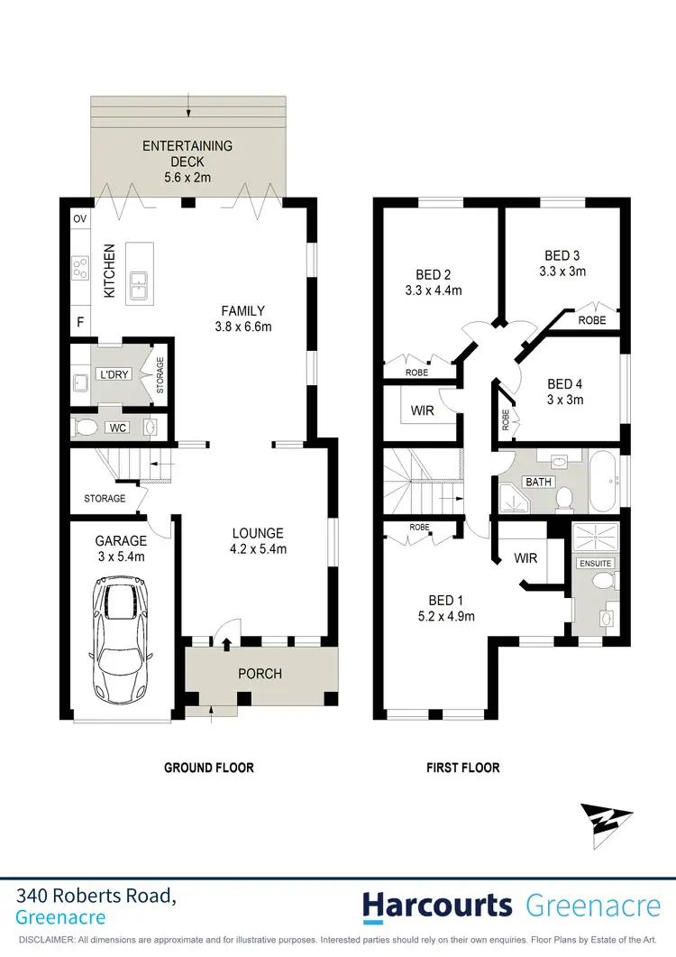 Floorplan of Homely semi-detached listing, 340 Roberts Road, Greenacre NSW 2190