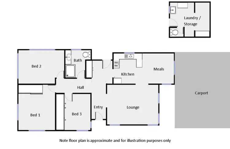 Floorplan of Homely house listing, 5 Rowe Parade, Red Cliffs VIC 3496