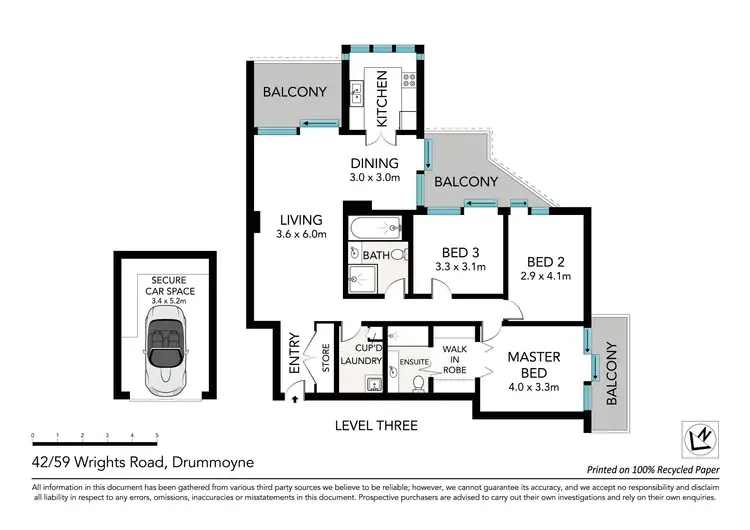 Floorplan of Homely apartment listing, 42/59 Wrights Road, Drummoyne NSW 2047