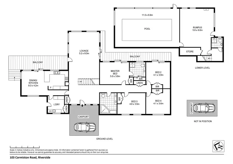 Floorplan of Homely house listing, 103 Cormiston Road, Riverside TAS 7250