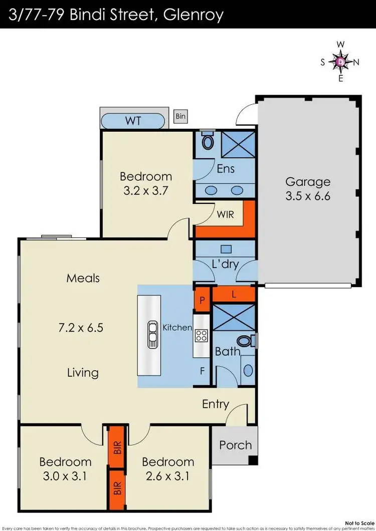 Floorplan of Homely unit listing, 3/77-79 Bindi Street, Glenroy VIC 3046