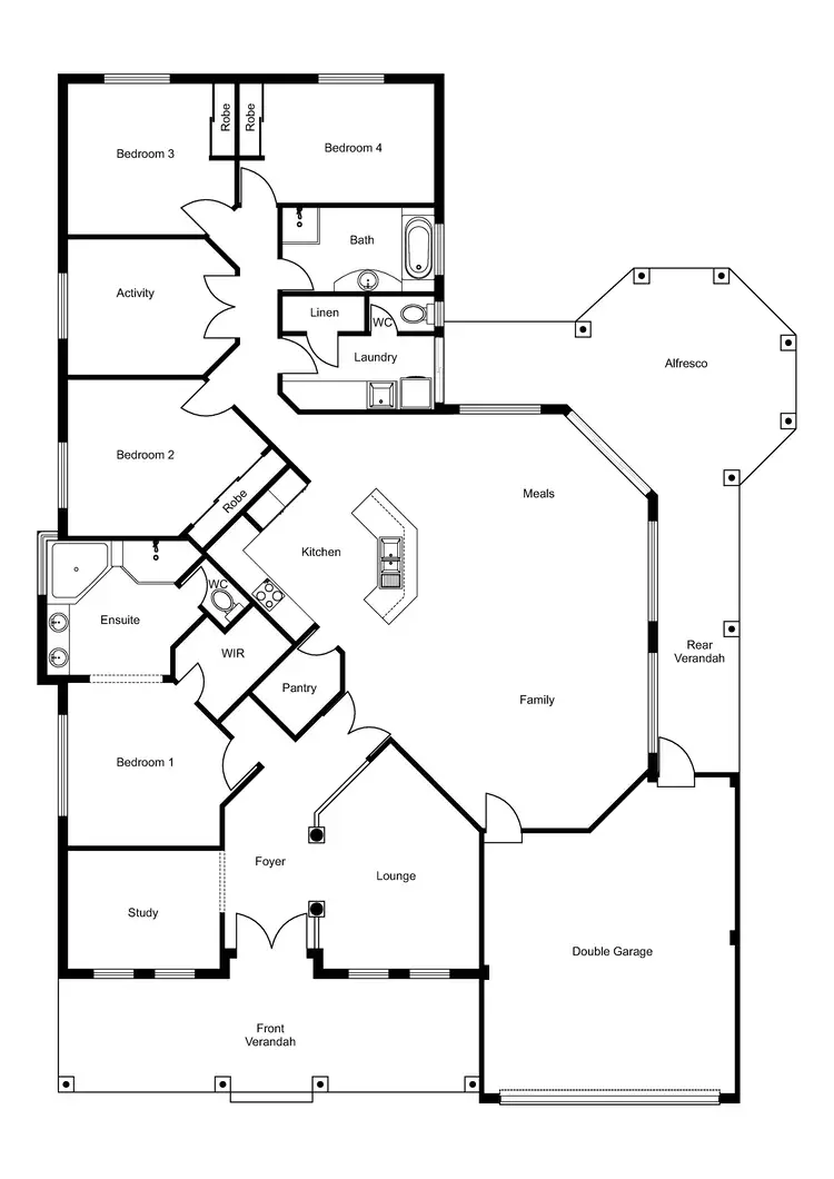 Floorplan of Homely house listing, 39 Daablone Vista, Dalyellup WA 6230