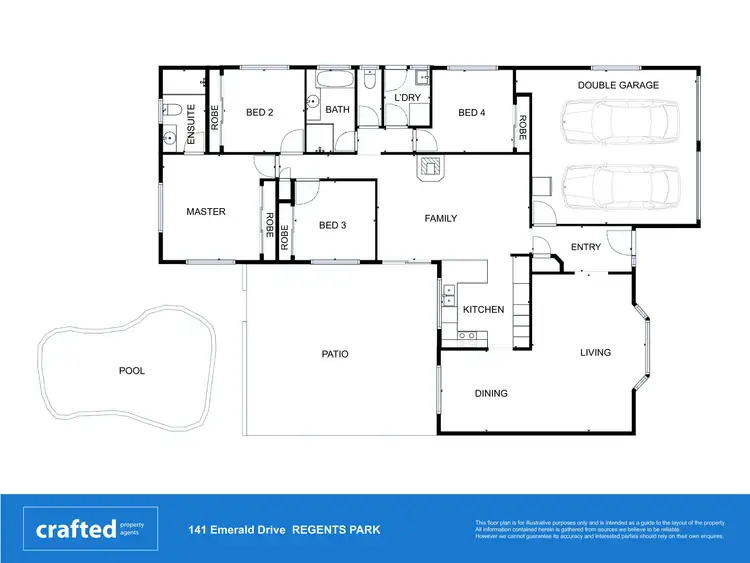 Floorplan of Homely house listing, 141 Emerald Drive, Regents Park QLD 4118