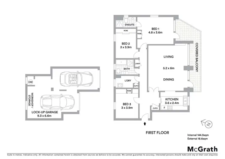 Floorplan of Homely apartment listing, 6/2 Mount Street, Hunters Hill NSW 2110