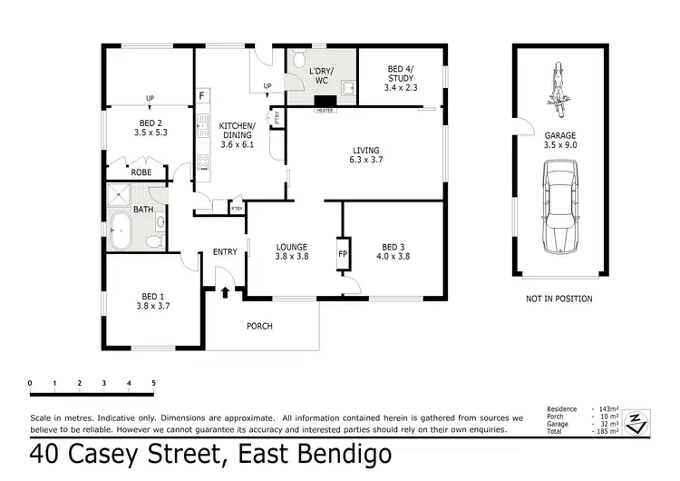 Floorplan of Homely house listing, 40 Casey Street, East Bendigo VIC 3550