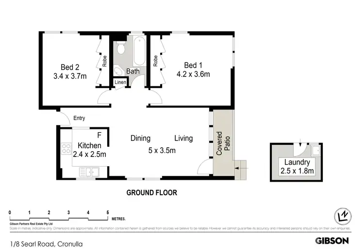 Floorplan of Homely unit listing, 1/8 Searl Road, Cronulla NSW 2230