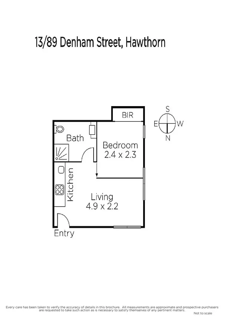 Floorplan of Homely apartment listing, 13/89 Denham Street, Hawthorn VIC 3122
