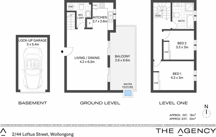Floorplan of Homely apartment listing, 2/44 Loftus Street, Wollongong NSW 2500
