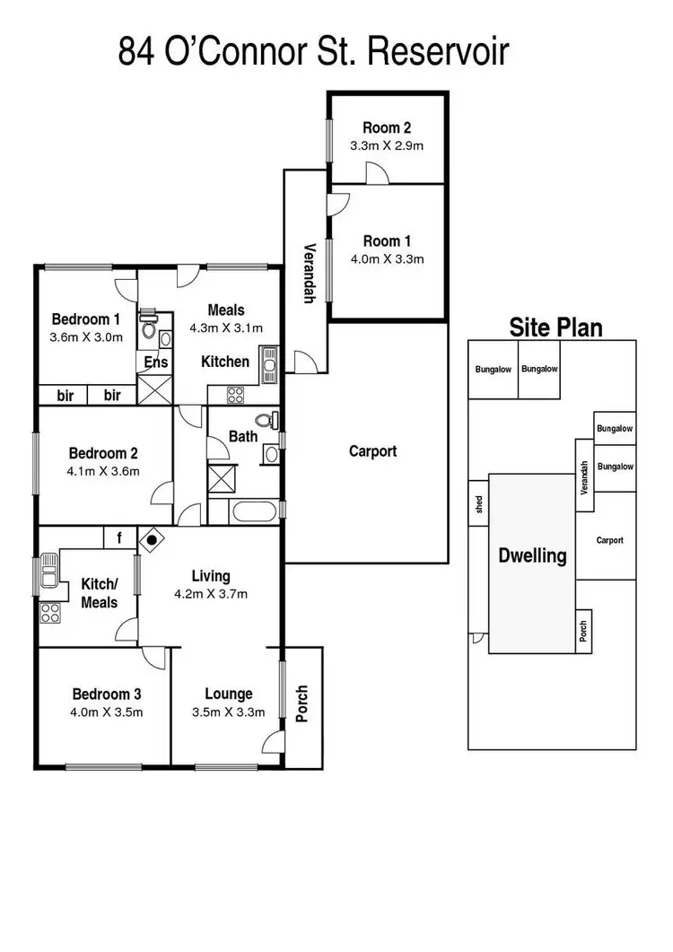 Floorplan of Homely house listing, 84 O'Connor Street, Reservoir VIC 3073