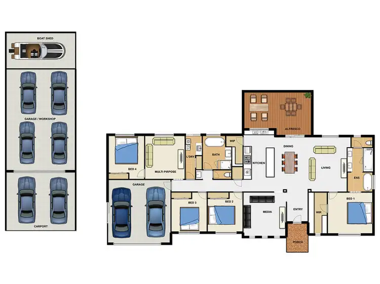 Floorplan of Homely rural property listing, 9-11 Brookong Court, Buccan QLD 4207