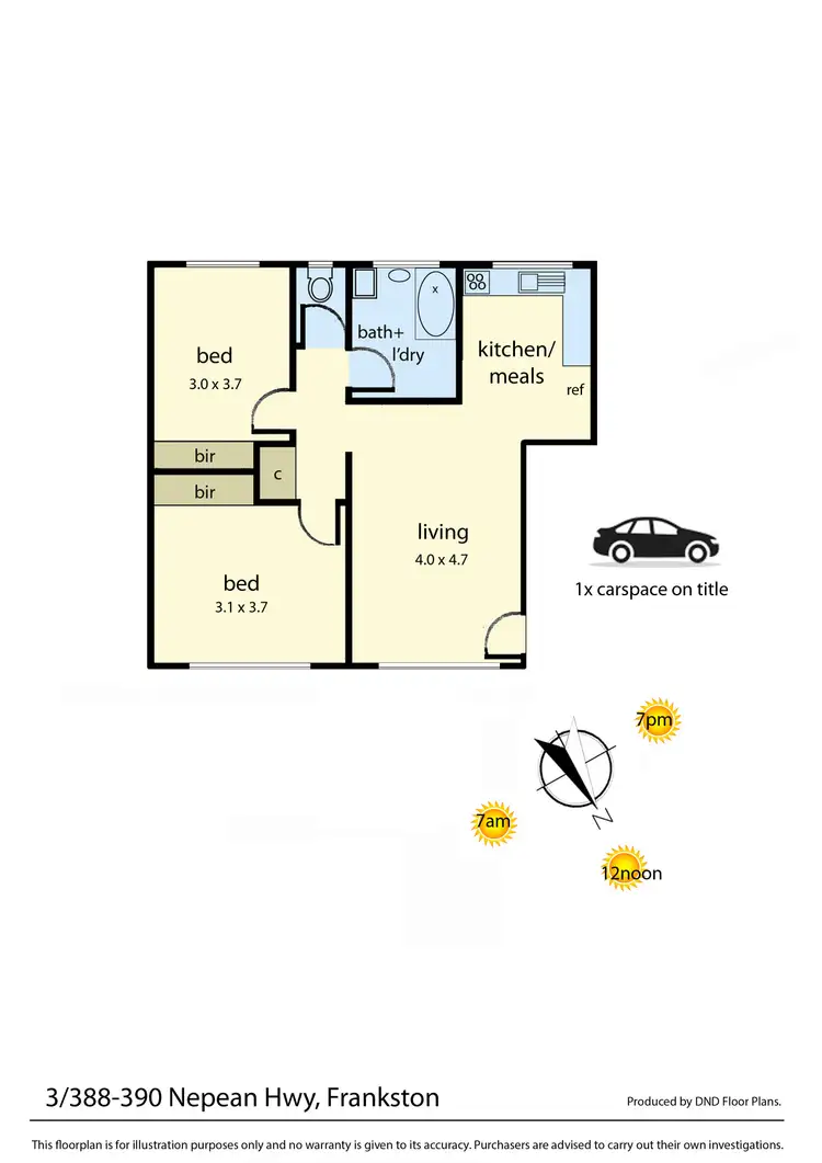 Floorplan of Homely apartment listing, 3/388-390 Nepean Highway, Frankston VIC 3199