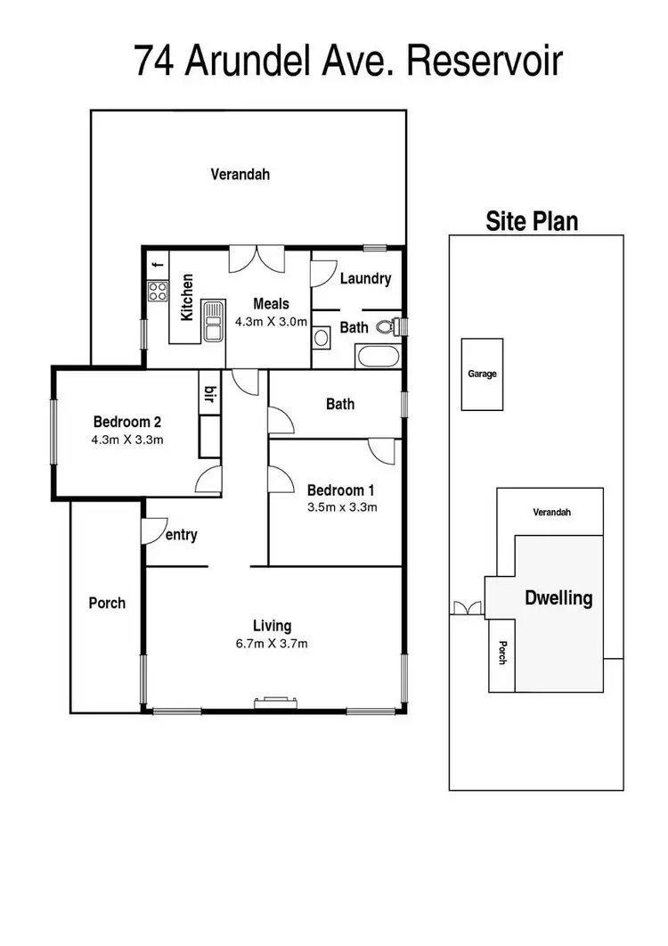 Floorplan of Homely house listing, 74 Arundel Avenue, Reservoir VIC 3073