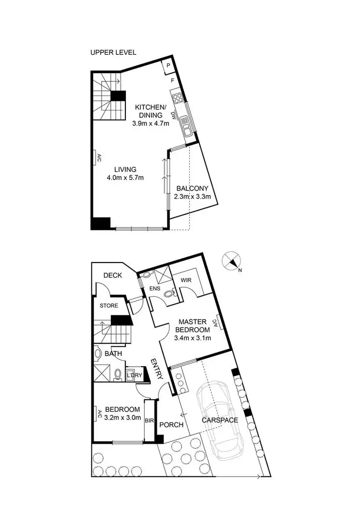 Floorplan of Homely townhouse listing, 2/1B Sydenham Street, Seddon VIC 3011