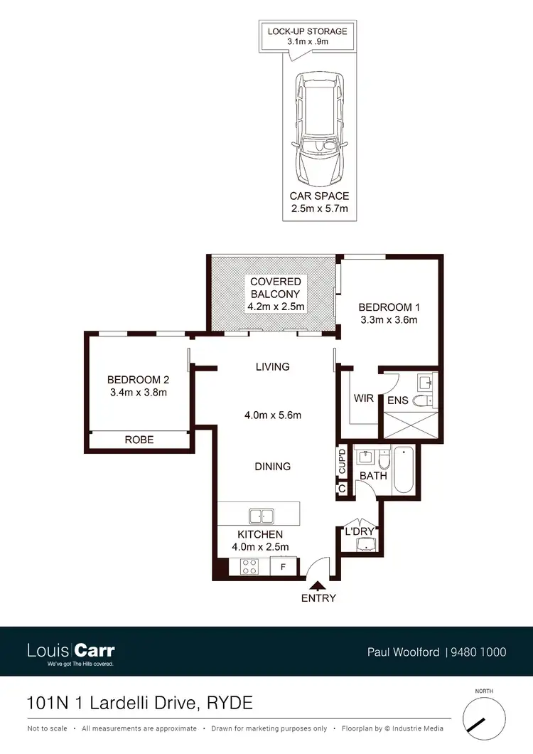 Floorplan of Homely unit listing, 101N/1 Lardelli Drive, Ryde NSW 2112