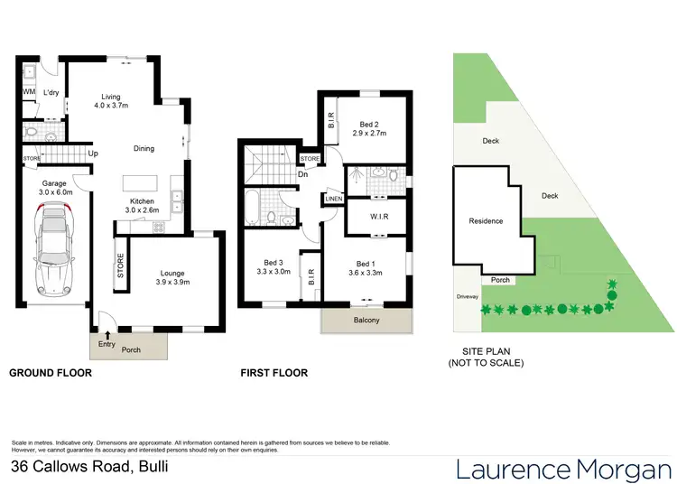 Floorplan of Homely semi-detached listing, 36 Callows Road, Bulli NSW 2516