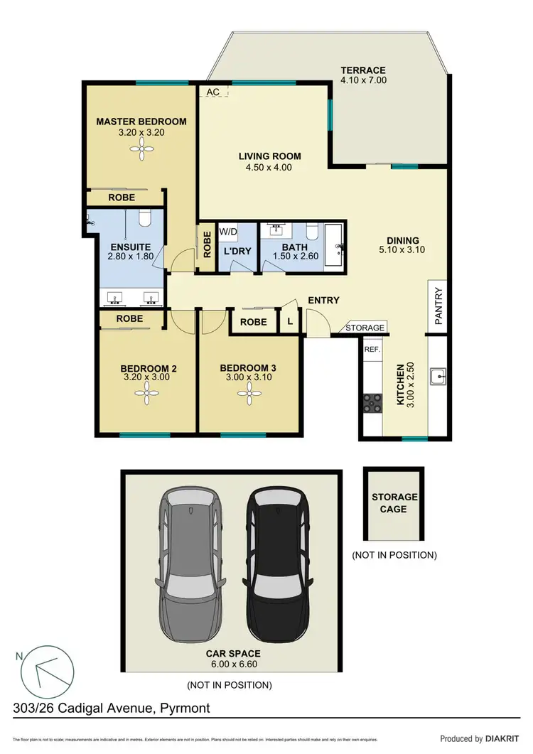 Floorplan of Homely apartment listing, 303/26 Cadigal Avenue, Pyrmont NSW 2009
