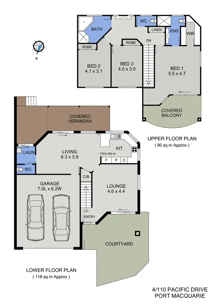Floorplan of Homely townhouse listing, 4/110 Pacific Drive, Port Macquarie NSW 2444