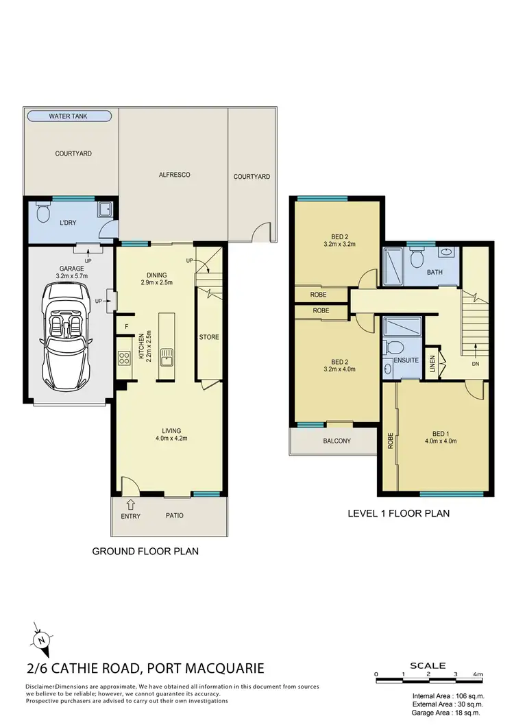Floorplan of Homely townhouse listing, 2/6 Cathie Road, Port Macquarie NSW 2444