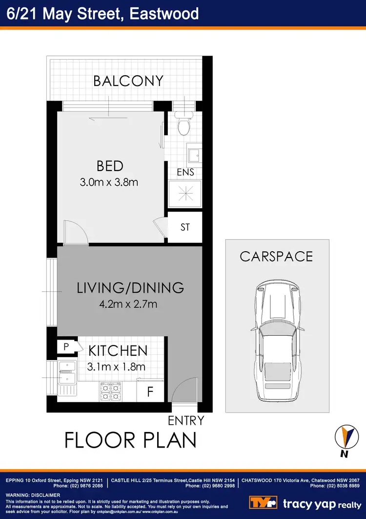 Floorplan of Homely unit listing, 6/21 May Street, Eastwood NSW 2122