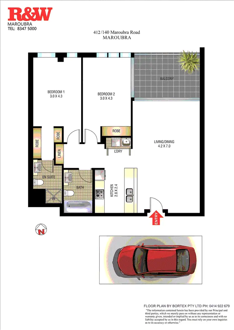 Floorplan of Homely apartment listing, 412/140 Maroubra Road, Maroubra NSW 2035