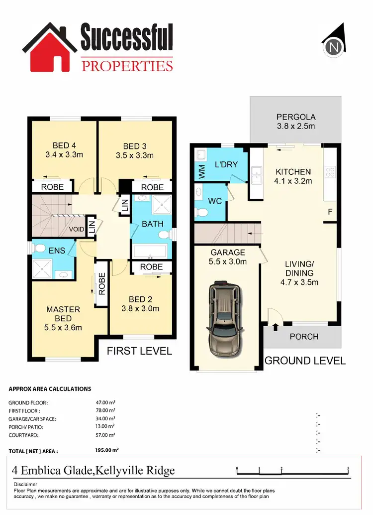 Floorplan of Homely townhouse listing, 4 Emblica Glade, Kellyville Ridge NSW 2155