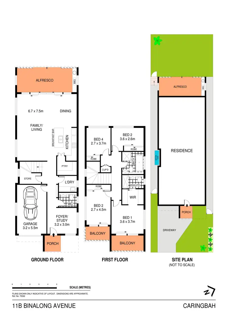 Floorplan of Homely semi-detached listing, 11B Binalong Avenue, Caringbah NSW 2229
