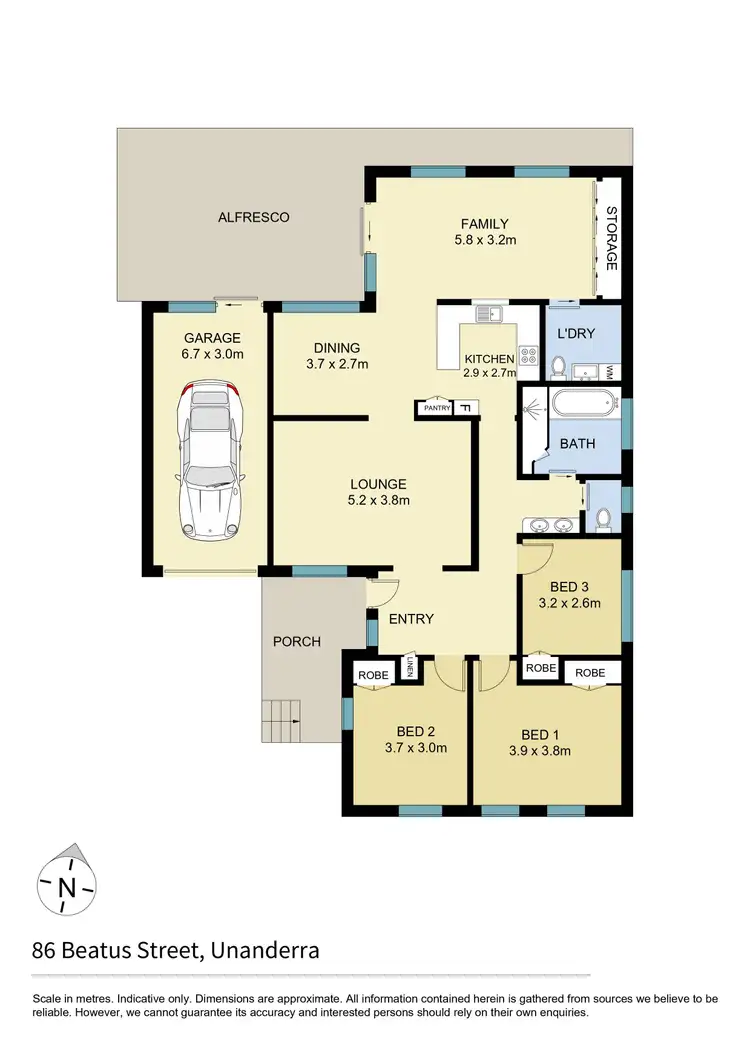 Floorplan of Homely house listing, 86 Beatus Street, Unanderra NSW 2526