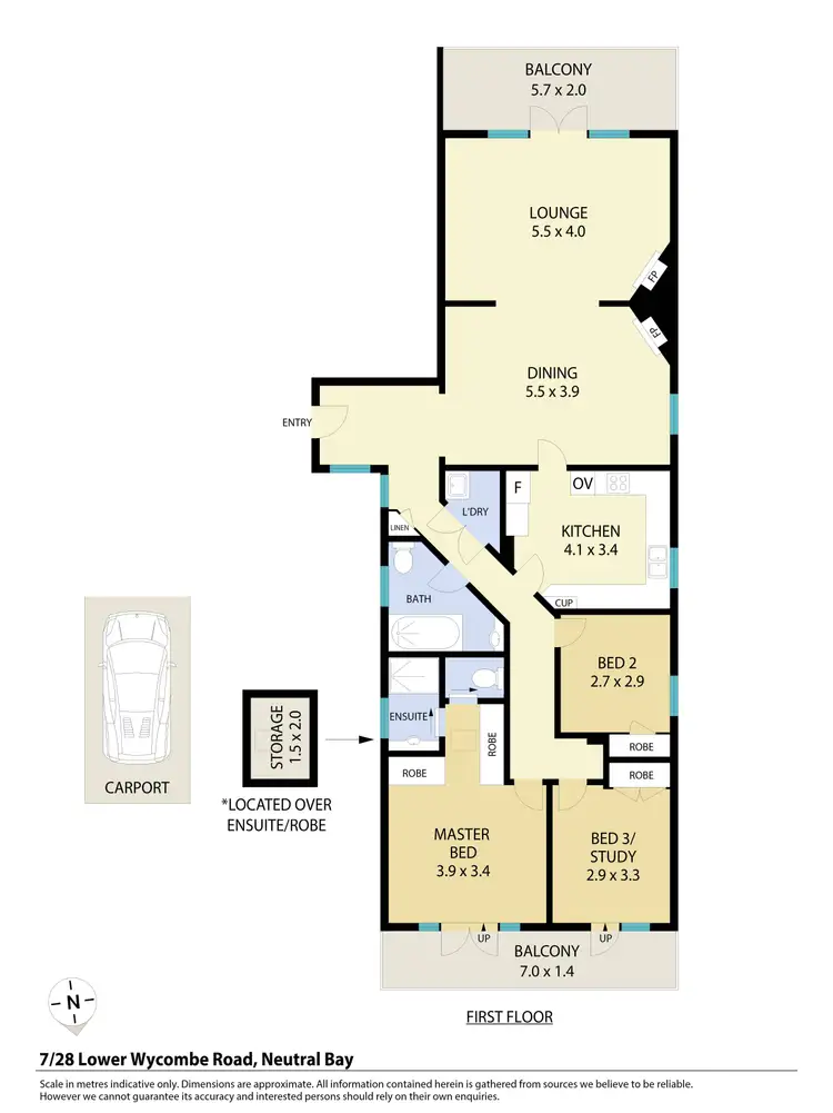 Floorplan of Homely apartment listing, 7/28 Lower Wycombe Road, Neutral Bay NSW 2089