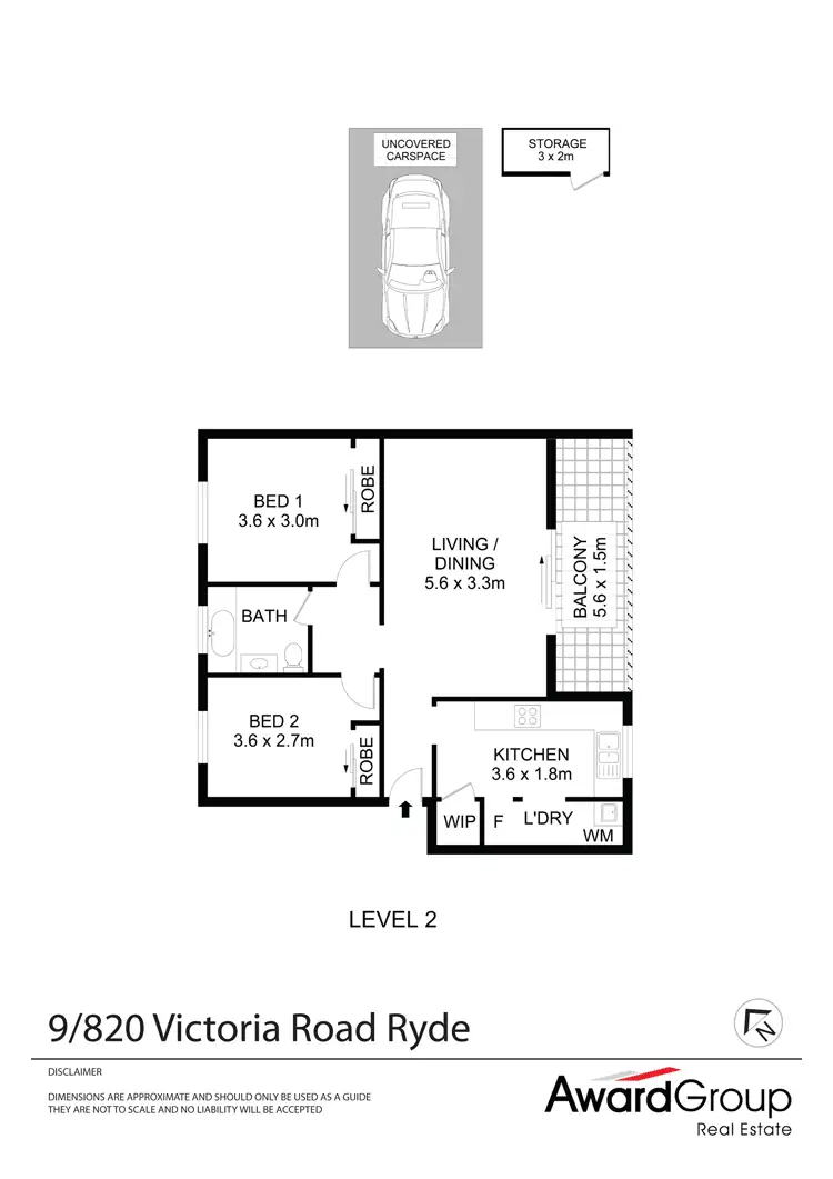 Floorplan of Homely unit listing, 9/820 Victoria Road, Ryde NSW 2112