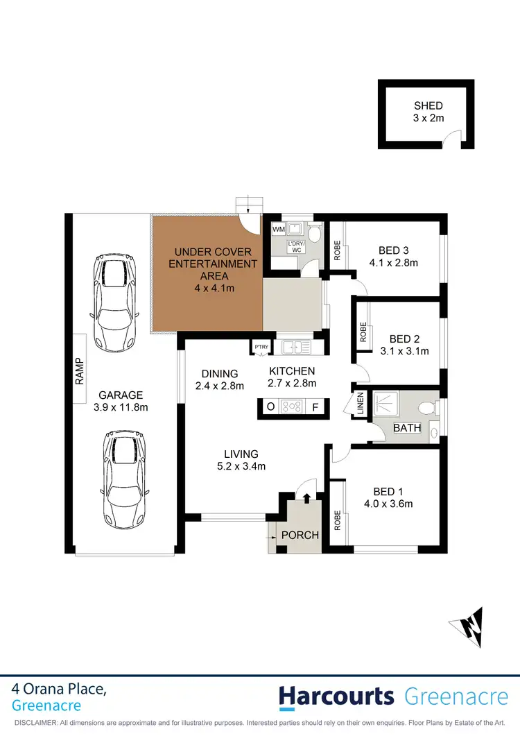 Floorplan of Homely house listing, 4 Orana Place, Greenacre NSW 2190