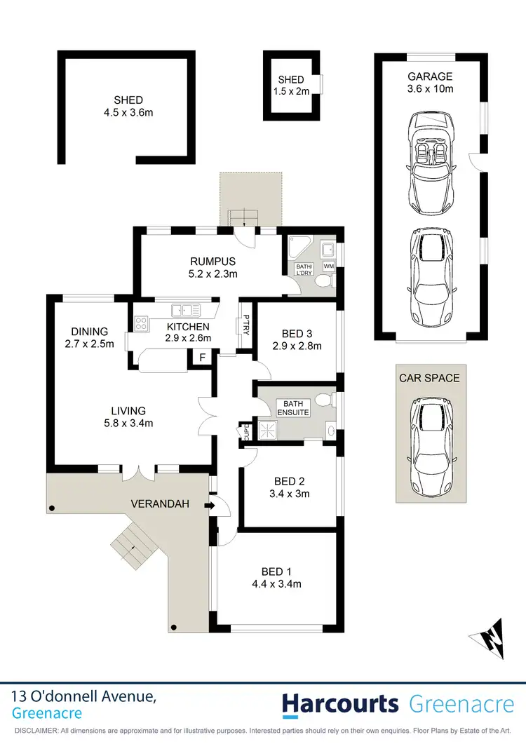 Floorplan of Homely house listing, 13 O'Donnell Avenue, Greenacre NSW 2190