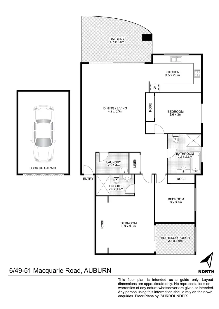 Floorplan of Homely apartment listing, 6/49-51 Macquarie Road, Auburn NSW 2144