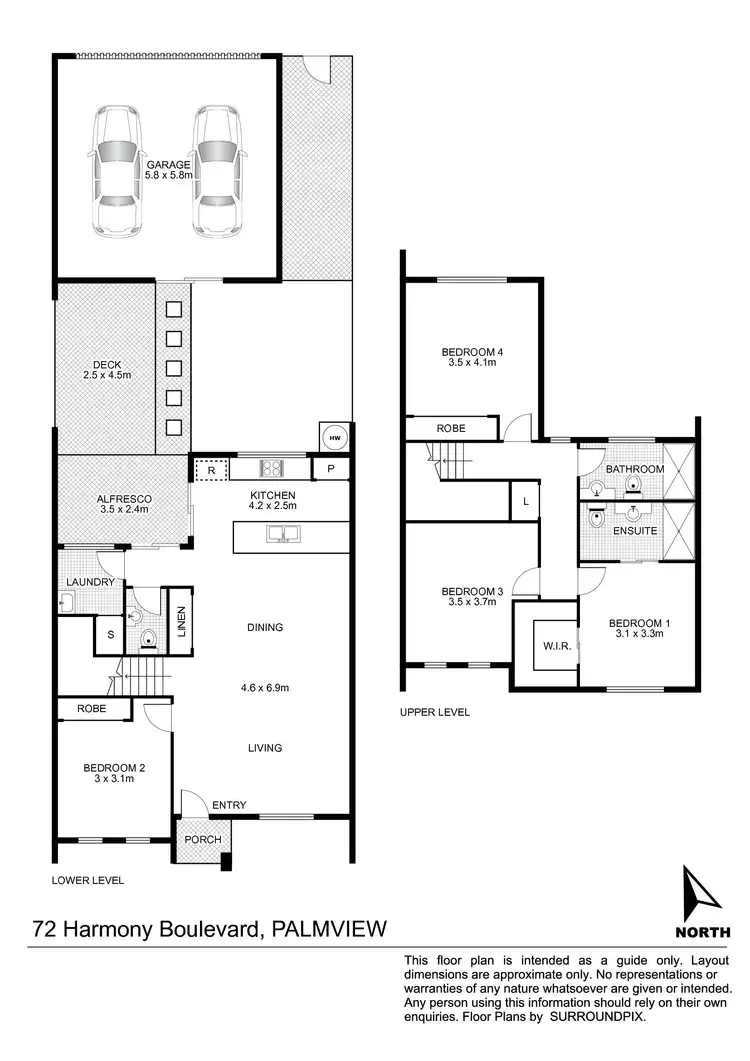 Floorplan of Homely house listing, 72 Harmony Boulevard, Palmview QLD 4553