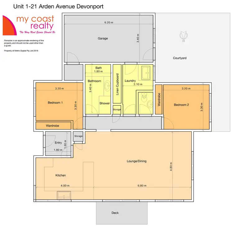 Floorplan of Homely unit listing, 1/21 Arden Avenue, Devonport TAS 7310