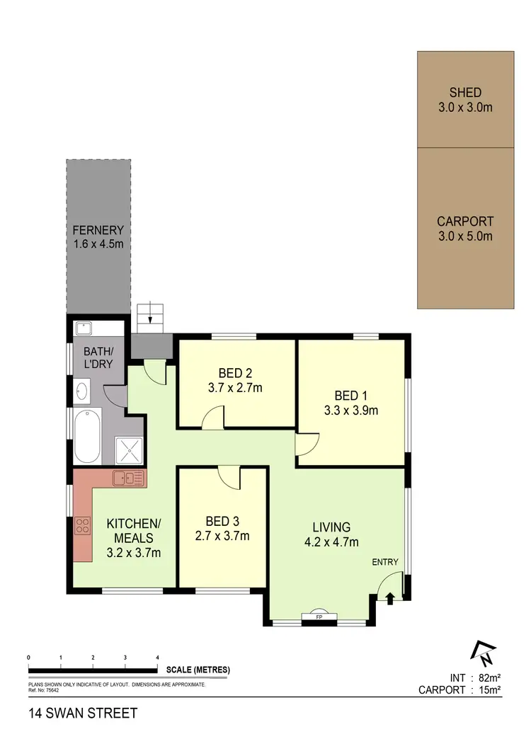 Floorplan of Homely house listing, 14 Swan Street, North Bendigo VIC 3550