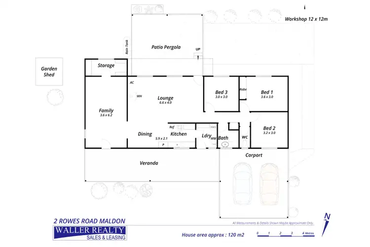 Floorplan of Homely house listing, 2 Rowes Road, Maldon VIC 3463