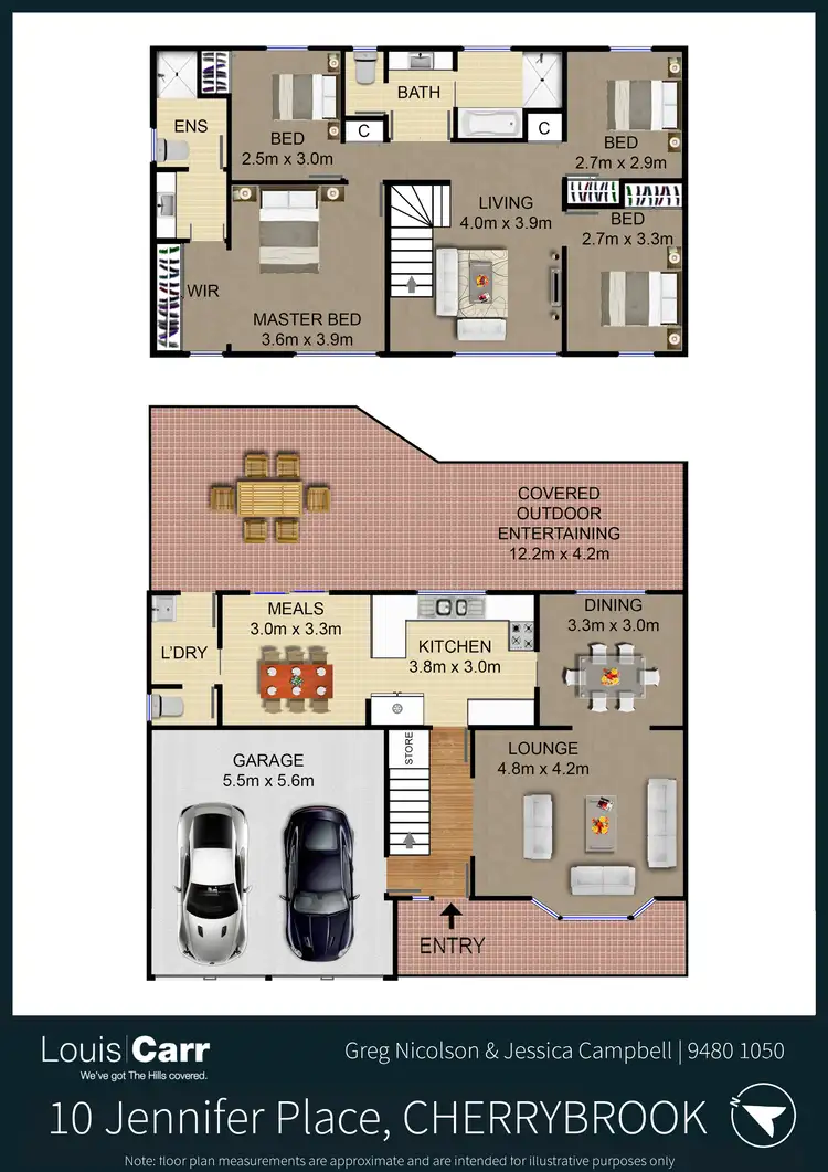Floorplan of Homely house listing, 10 Jennifer Place, Cherrybrook NSW 2126