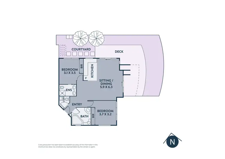 Floorplan of Homely unit listing, 1/232 Arthur Street, Fairfield VIC 3078