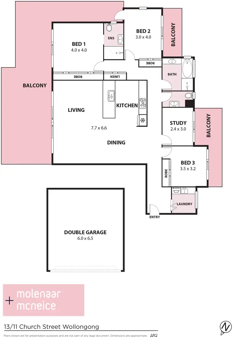 Floorplan of Homely apartment listing, 13/11 Church Street, Wollongong NSW 2500