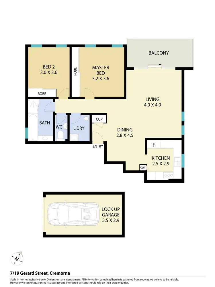 Floorplan of Homely apartment listing, 7/19 Gerard Street, Cremorne NSW 2090