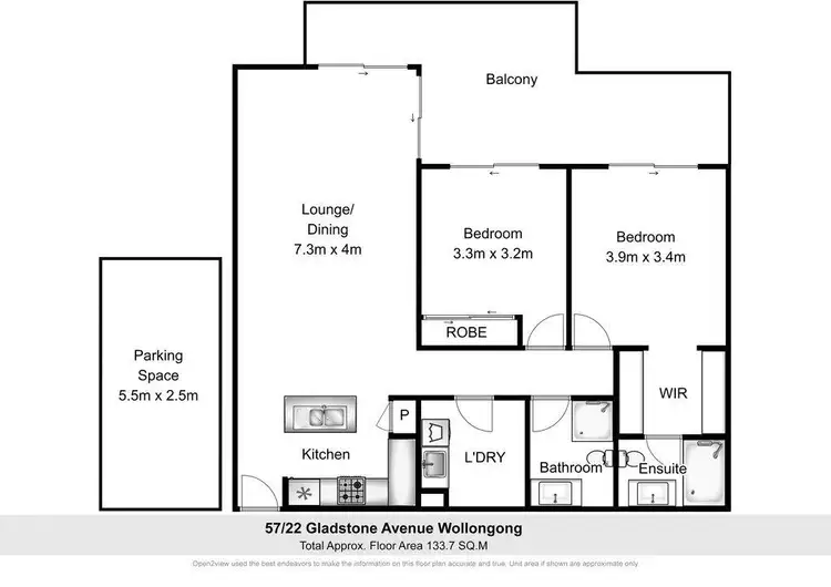 Floorplan of Homely unit listing, 57/22 Gladstone Avenue, Wollongong NSW 2500