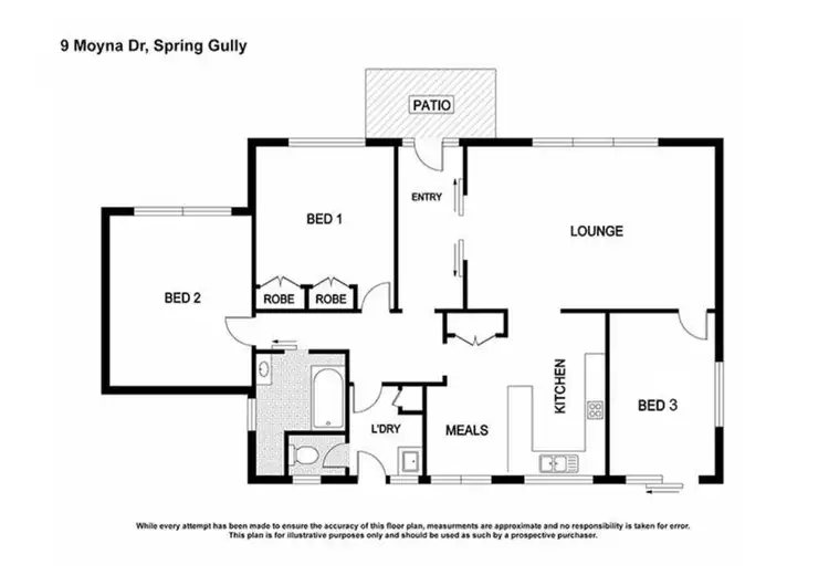 Floorplan of Homely house listing, 9 Moyna Drive, Spring Gully VIC 3550