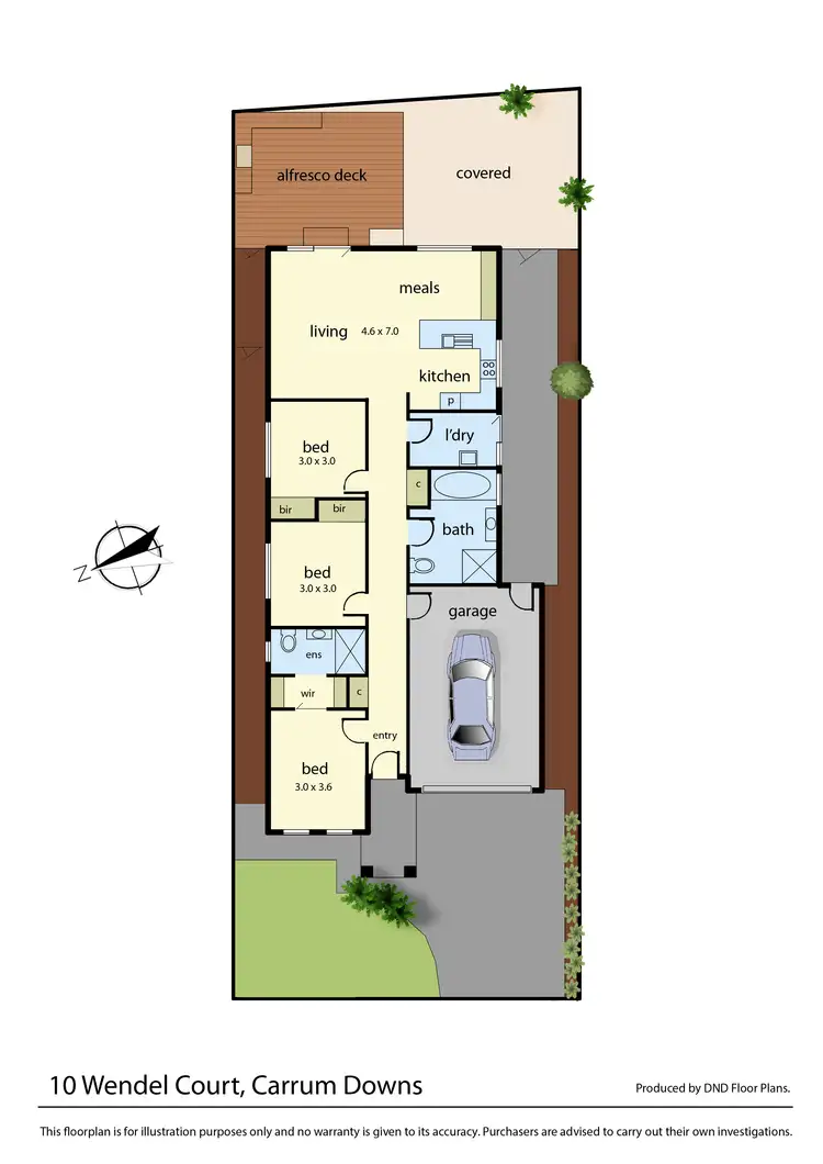 Floorplan of Homely house listing, 10 Wendel Court, Carrum Downs VIC 3201