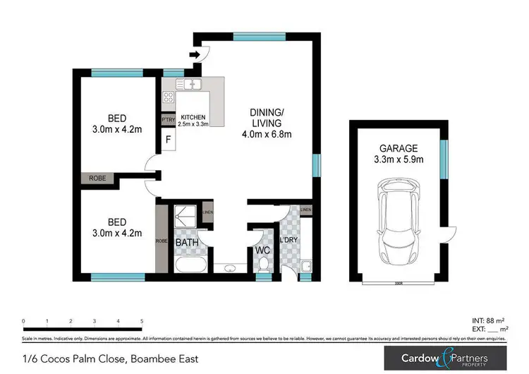 Floorplan of Homely villa listing, 1/6 Cocos Palm Close, Boambee East NSW 2452