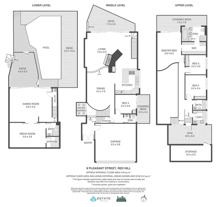 Floorplan of Homely house listing, 8 Pleasant Street, Red Hill QLD 4059