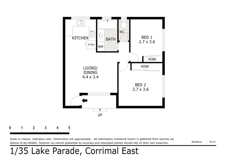 Floorplan of Homely unit listing, 1/35 Lake Parade, East Corrimal NSW 2518