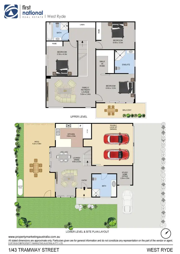 Floorplan of Homely townhouse listing, 1/43 Tramway Street, West Ryde NSW 2114