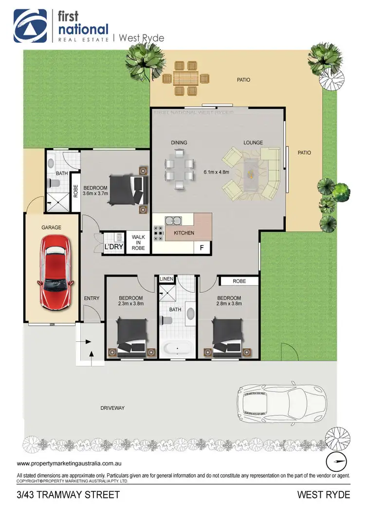 Floorplan of Homely villa listing, 3/43 Tramway Street, West Ryde NSW 2114